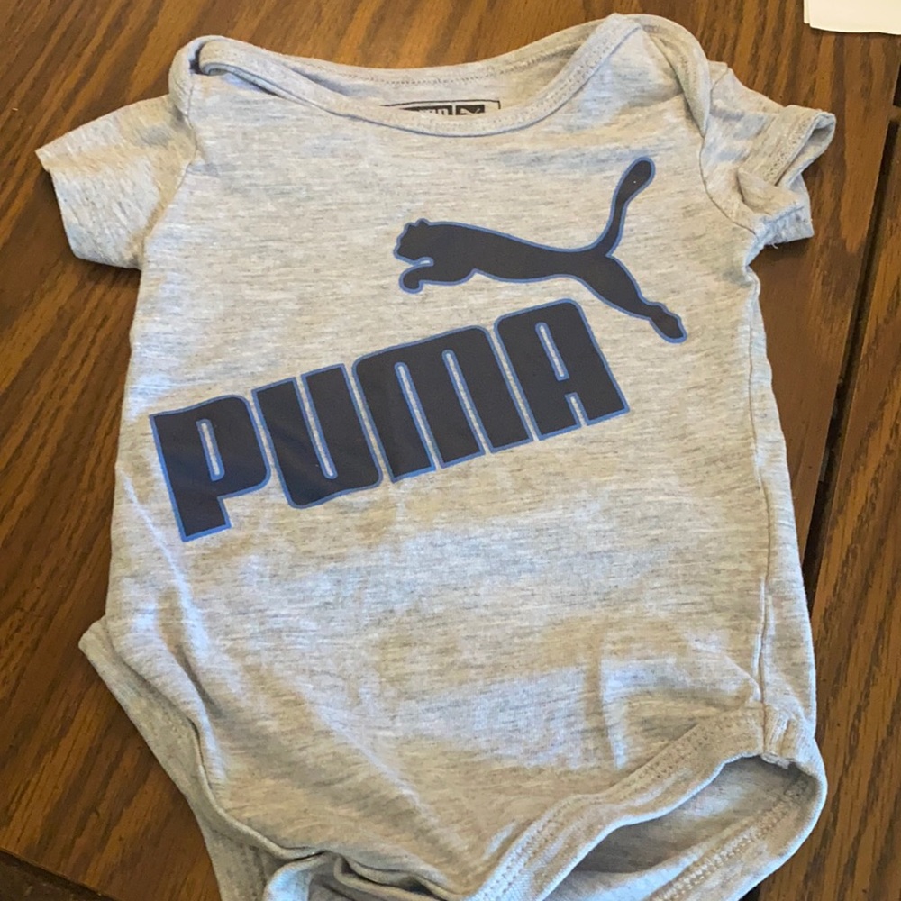 Boys Grey Puma Onesie